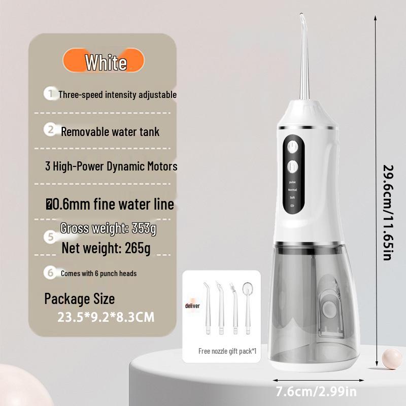 Portable Electric Dental Water Flosser - Handheld Oral Irrigator & Tooth Cleaner
Portable Electric Dental Water Flosser - Handheld Oral Irrigator & Tooth Cleaner