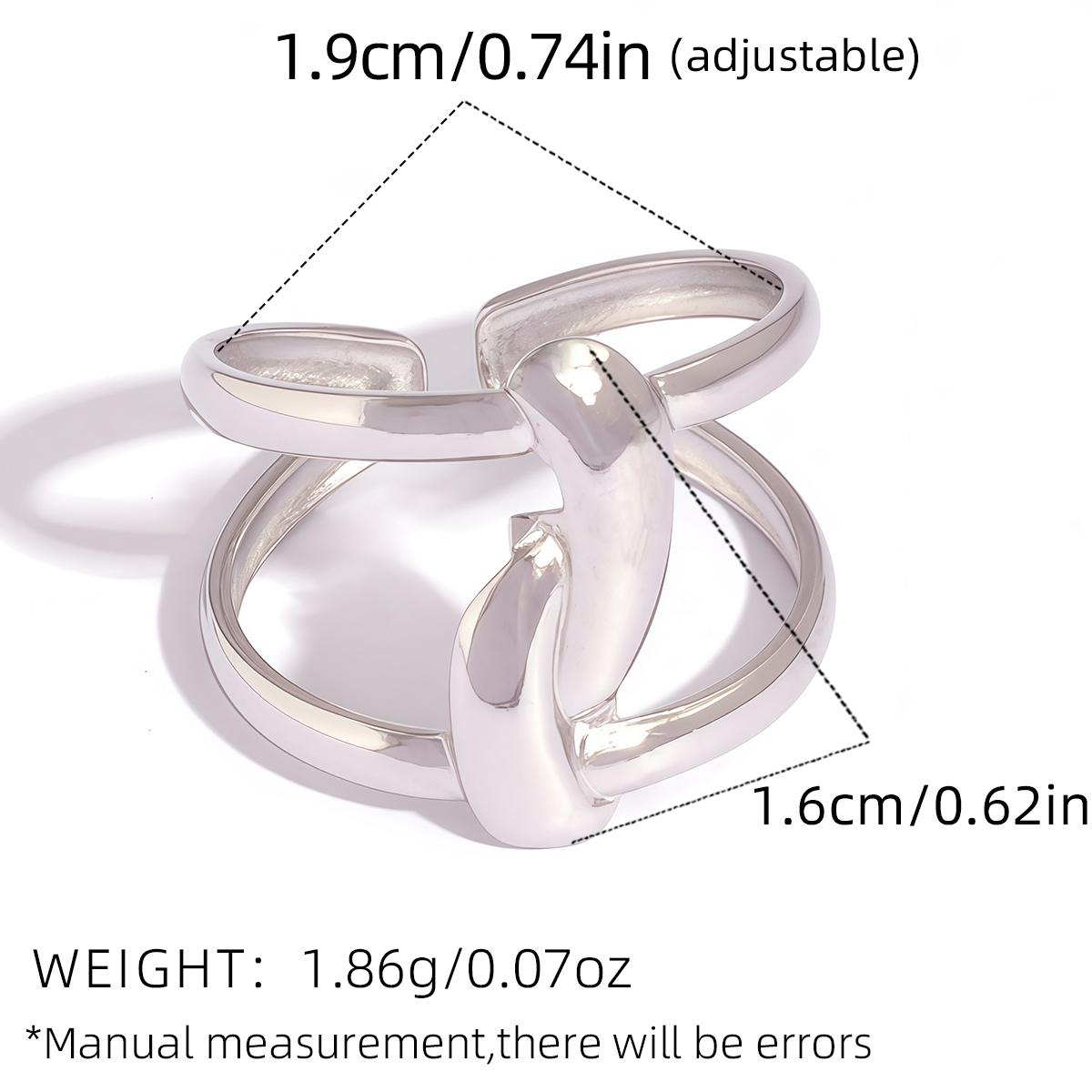 Stainless Steel 18K Gold Plated Rings For Women Waterproof Geometric Open Finger Rings Fashion Daily Zircon Accessorie resizable
Stainless Steel 18K Gold Plated Rings For Women Waterproof Geometric Open Finger Rings Fashion Daily Zircon Accessorie resizable