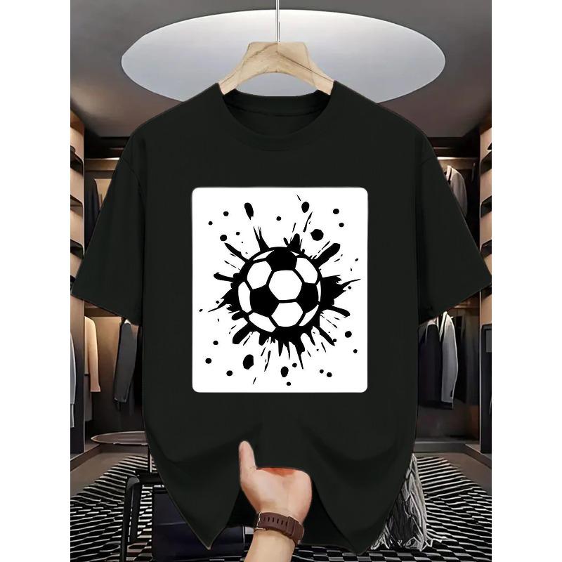 Men S Soccer Graphic Print T-Shirt , Breathable Crew Neck Casual Tee , Short Sleeve, Slight Stretch Fabric, Dynamic Splash Design,Durable Material S чёрный
Men S Soccer Graphic Print T-Shirt , Breathable Crew Neck Casual Tee , Short Sleeve, Slight Stretch Fabric, Dynamic Splash Design,Durable Material S чёрный