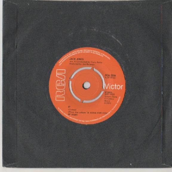 7inch Record JACK JONES - If / Take Comfort RCA2204 RCA VICTOR 1972 UK Pop Used
7inch Record JACK JONES - If / Take Comfort RCA2204 RCA VICTOR 1972 UK Pop Used