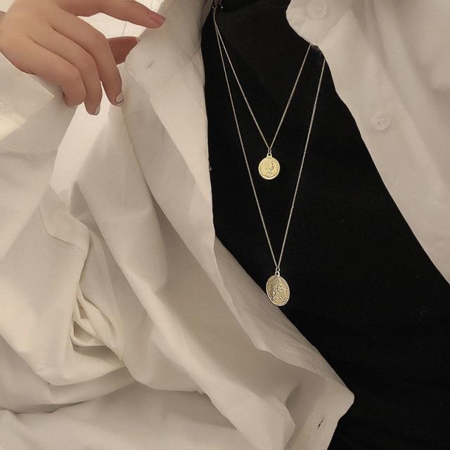 Винтажное ожерелье Kpop с подвеской в виде маленьких и больших монет для женщин, длинная цепочка на шею, подвески, колье, ювелирные изделия, 2021, воротник-чокер для девочек
Винтажное ожерелье Kpop с подвеской в виде маленьких и больших монет для женщин, длинная цепочка на шею, подвески, колье, ювелирные изделия, 2021, воротник-чокер для девочек
