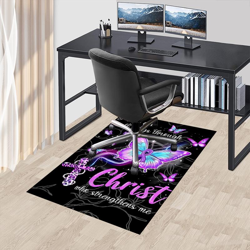 Powerful Purple Butterfly Chair Mat Office Carpet for Home Decor, Living Room, Bedroom, Gift Idea 60cm by 90cm
Powerful Purple Butterfly Chair Mat Office Carpet for Home Decor, Living Room, Bedroom, Gift Idea 60cm by 90cm