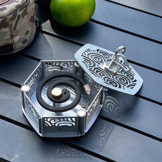 Stainless Steel Incense Coil Holder with Cover Portable Indoor Outdoor Camping Fireproof Round Metal Hanging Repellent Spiral Incense Burner серебряный
Stainless Steel Incense Coil Holder with Cover Portable Indoor Outdoor Camping Fireproof Round Metal Hanging Repellent Spiral Incense Burner серебряный