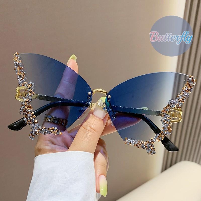 Stylish Butterfly Shape Sunglasses Women Vintage Brand Diamond Rimless Oversized Sun Glasses Ladies UV400 Protection Eyewear
Stylish Butterfly Shape Sunglasses Women Vintage Brand Diamond Rimless Oversized Sun Glasses Ladies UV400 Protection Eyewear
