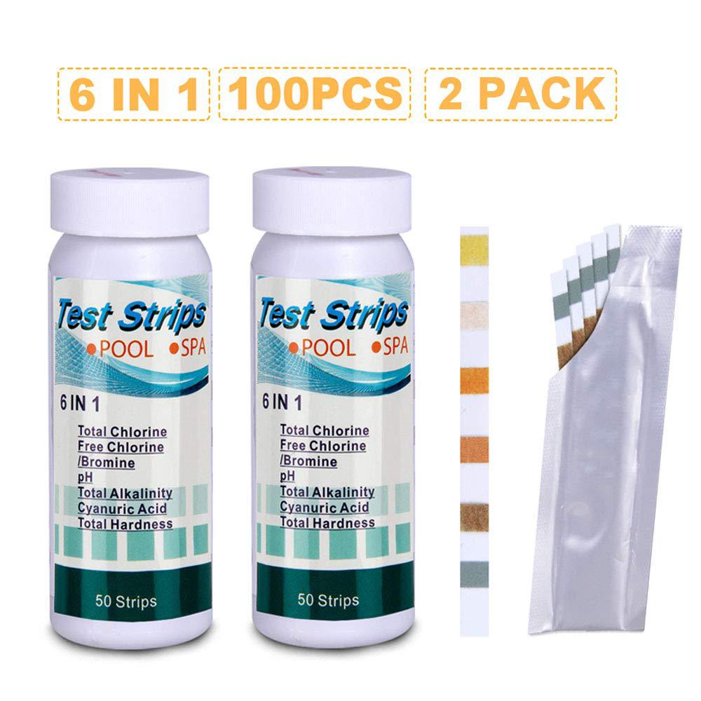 6-in-1 Pool and Water Test Strips for pH and Free Chlorine Measurement 50 Strips
6-in-1 Pool and Water Test Strips for pH and Free Chlorine Measurement 50 Strips