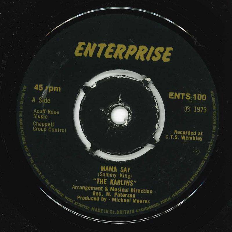 7-дюймовая пластинка KARLINS Mama Say ENTS100 Enterprise 1973 UK Rock Б/у
7-дюймовая пластинка KARLINS Mama Say ENTS100 Enterprise 1973 UK Rock Б/у