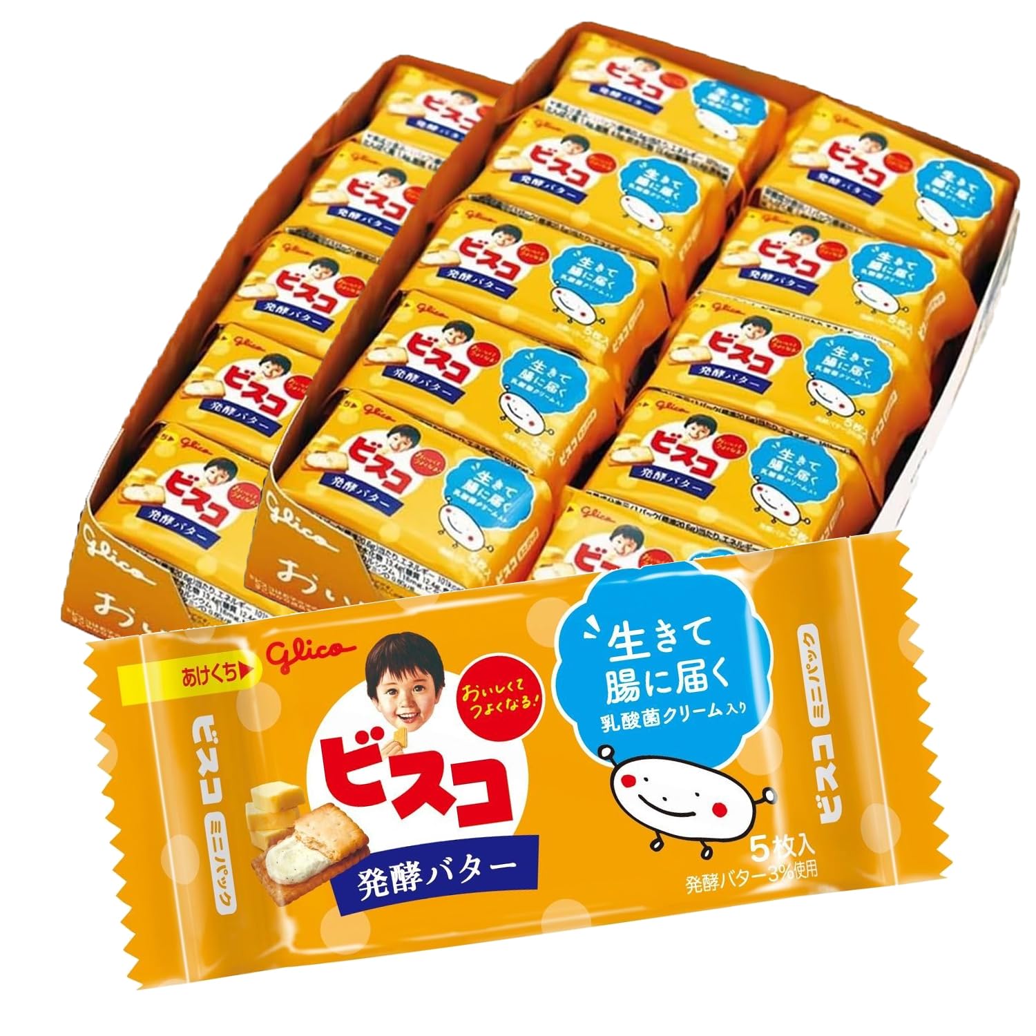 Bisco Fermented Butter Mini Pack 5 sheets x 40 pieces Ezaki Glico Individually wrapped Contains lactic acid bacteria Cookies Biscuits Snacks Sweets
Bisco Fermented Butter Mini Pack 5 sheets x 40 pieces Ezaki Glico Individually wrapped Contains lactic acid bacteria Cookies Biscuits Snacks Sweets