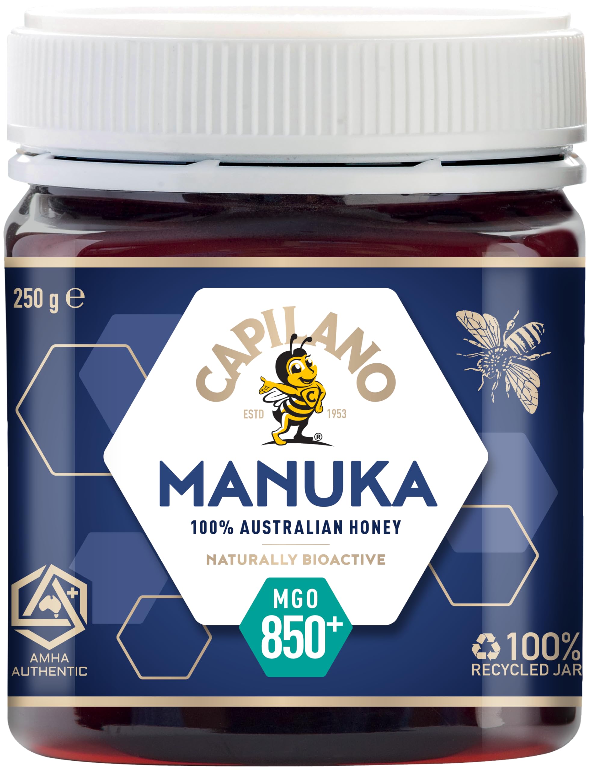 Capilano Active Manuka Premium Australian Manuka Gift Box 250 г меда, 100% мед, сертифицированный, MG850+
Capilano Active Manuka Premium Australian Manuka Gift Box 250 г меда, 100% мед, сертифицированный, MG850+