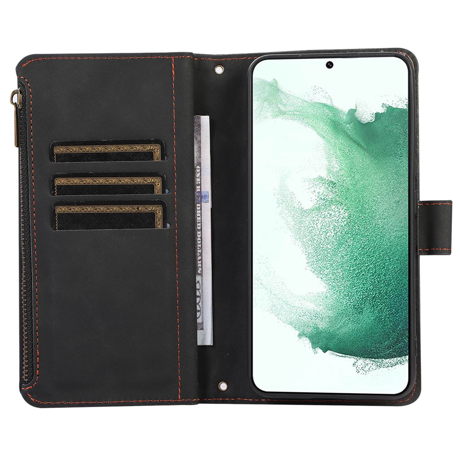 For Samsung Galaxy S21 FE 5G Zipper Pocket 9 Card Slots Phone Case PU Leather Wallet Stand Anti-drop Cover Black
For Samsung Galaxy S21 FE 5G Zipper Pocket 9 Card Slots Phone Case PU Leather Wallet Stand Anti-drop Cover Black