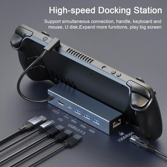 Док-станция для Steam Deck для ROG Ally Type-C с поддержкой HDMI 2.0, 4K, 60 Гц, Gigabit Ethernet, 3 порта USB 3.0, PD, 100 Вт, быстрая зарядка, 6-в-1
Док-станция для Steam Deck для ROG Ally Type-C с поддержкой HDMI 2.0, 4K, 60 Гц, Gigabit Ethernet, 3 порта USB 3.0, PD, 100 Вт, быстрая зарядка, 6-в-1