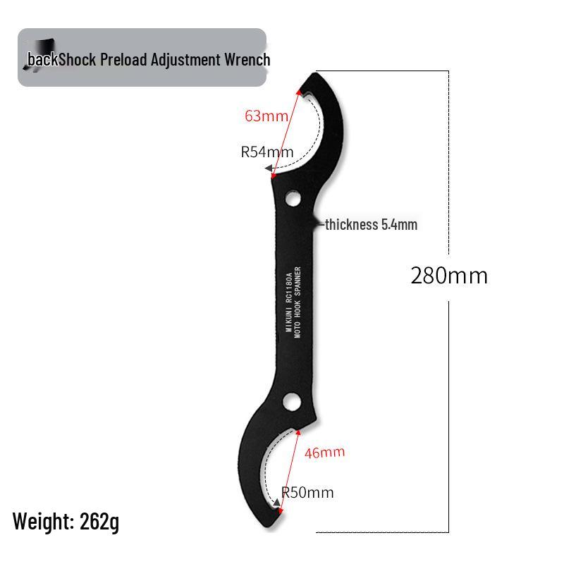 Bode Off-Road Motorcycle Shock Absorber Adjustment Crescent Wrench
Bode Off-Road Motorcycle Shock Absorber Adjustment Crescent Wrench