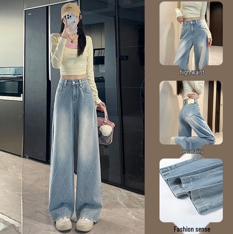 Plaid High Waisted Wide-Leg Jeans - Women s Slim Fit, Light Color, Floor-Length, Spring/Autumn 2025 2X Large
Plaid High Waisted Wide-Leg Jeans - Women s Slim Fit, Light Color, Floor-Length, Spring/Autumn 2025 2X Large