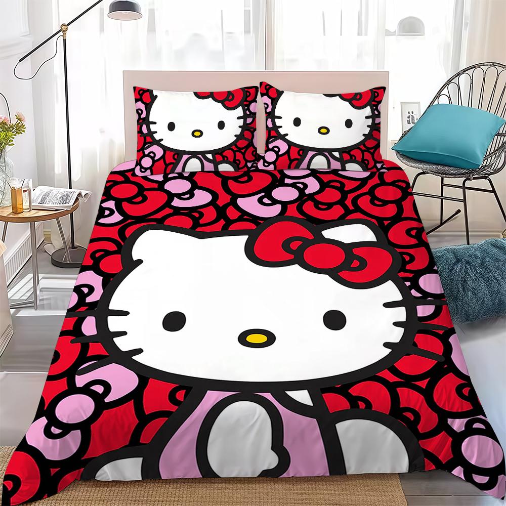 Kawaii Hello K-Kitty Duvet Cover Set Home Style Bedding Soft Laundry Cotton Bed 3 Piece Set Student Dormitory Gift 135x200cm
Kawaii Hello K-Kitty Duvet Cover Set Home Style Bedding Soft Laundry Cotton Bed 3 Piece Set Student Dormitory Gift 135x200cm