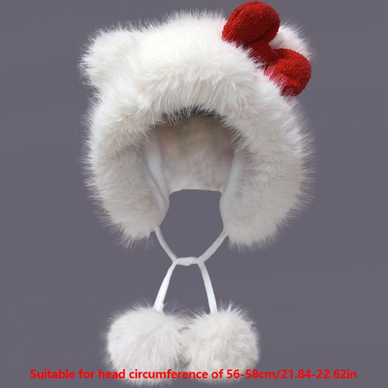 1Pieces Cat Ear Cap For Cold Weather Bowknot Plush Hat For Girls Furry Women Windproof Ear Flap Hat Mountaineering Scarf
1Pieces Cat Ear Cap For Cold Weather Bowknot Plush Hat For Girls Furry Women Windproof Ear Flap Hat Mountaineering Scarf