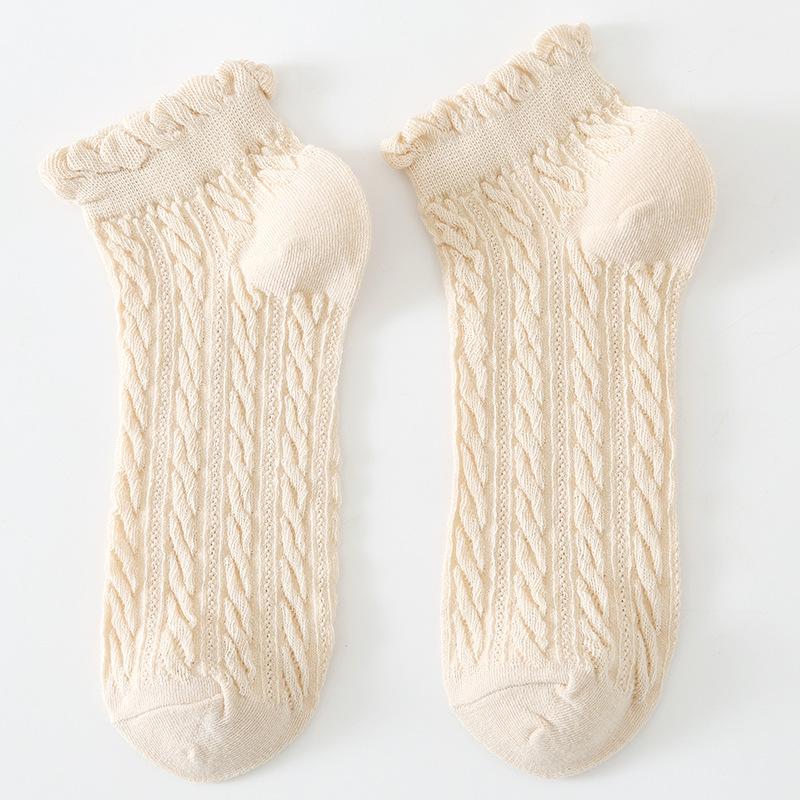 Женские весенне-летние трендовые носки из хлопка с сеткой-твист, впитывающие пот, дышащие, короткие 1 pair
Женские весенне-летние трендовые носки из хлопка с сеткой-твист, впитывающие пот, дышащие, короткие 1 pair