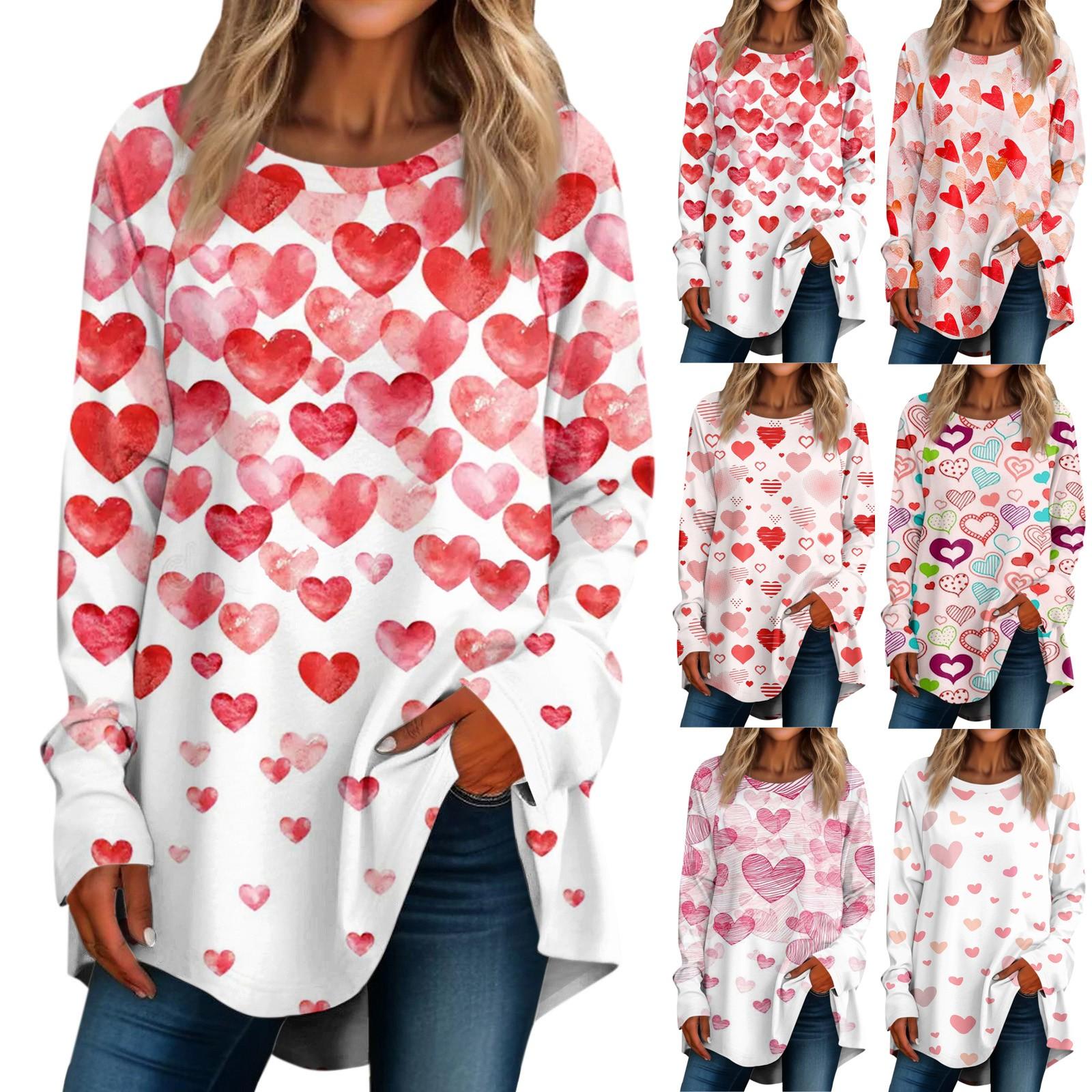 Женская повседневная футболка больших размеров с длинными рукавами и круглым вырезом, футболка с принтом на День святого Валентина, топ, пуловер XXL розовый
Женская повседневная футболка больших размеров с длинными рукавами и круглым вырезом, футболка с принтом на День святого Валентина, топ, пуловер XXL розовый