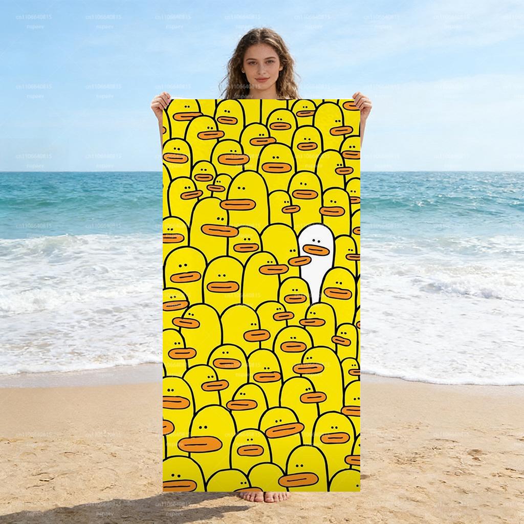 Cute Cartoon Duck Beach Towel, Quick Dry Microfiber Bath Towel with Funny Duck Print for Summer W30*H60(CM)
Cute Cartoon Duck Beach Towel, Quick Dry Microfiber Bath Towel with Funny Duck Print for Summer W30*H60(CM)