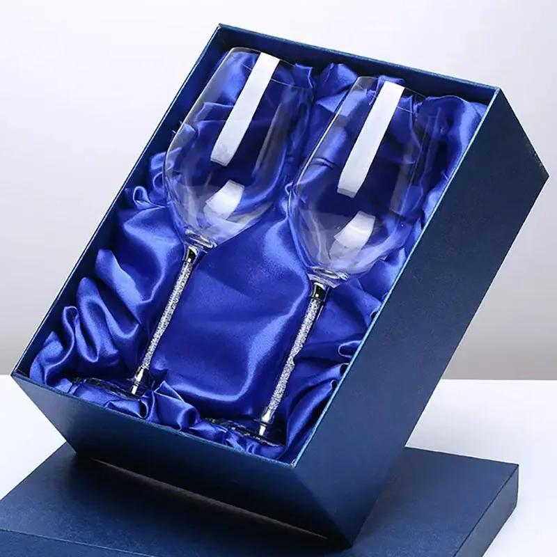 Весільний набір келихів для шампанського, келихи флейти зі стразами, прикраса в кришталевій оправі, кубок для напоїв, подарунок, 350 мл, 470 мл 
Весільний набір келихів для шампанського, келихи флейти зі стразами, прикраса в кришталевій оправі, кубок для напоїв, подарунок, 350 мл, 470 мл