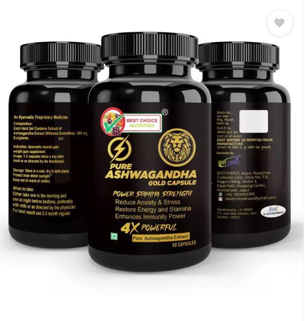 BEST CHOICE NUTRITION Ashwagandha for Performance, High Strength, Boost Muscle Mass & Enhance Immunity 60 Capsules Pack 3 ( 60 X 3)
BEST CHOICE NUTRITION Ashwagandha for Performance, High Strength, Boost Muscle Mass & Enhance Immunity 60 Capsules Pack 3 ( 60 X 3)
