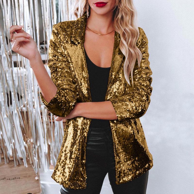 Women s Long-Sleeved Sequined Lapel Cardigan Blazer - Casual Commuter Style XXL
Women s Long-Sleeved Sequined Lapel Cardigan Blazer - Casual Commuter Style XXL