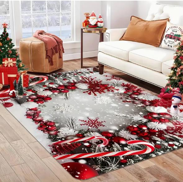 Christmas House Snowflake Area Mat Red with Gold and White Snowflakes Living Room Bedroom Decoration Holiday Home Decoration 40x60cm
Christmas House Snowflake Area Mat Red with Gold and White Snowflakes Living Room Bedroom Decoration Holiday Home Decoration 40x60cm