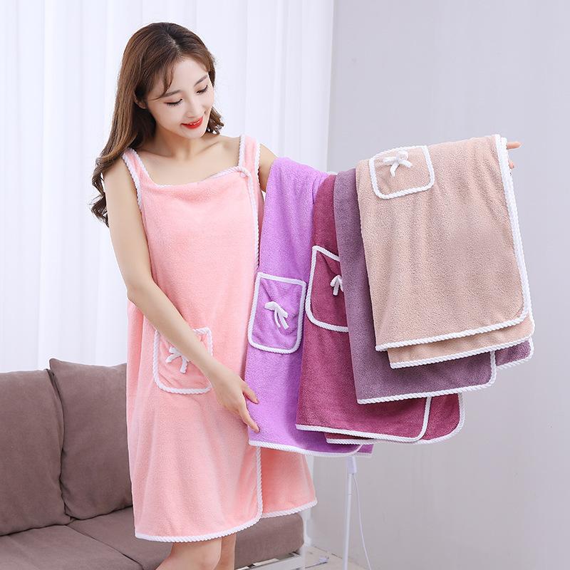 Thickened Coral Fleece Bathrobe Can Wear Bath Skirt Household Bath Adult Female Absorbent Bath Towel Bath towel 80 * 135cm (polyester) світло-синій колір
Thickened Coral Fleece Bathrobe Can Wear Bath Skirt Household Bath Adult Female Absorbent Bath Towel Bath towel 80 * 135cm (polyester) світло-синій колір