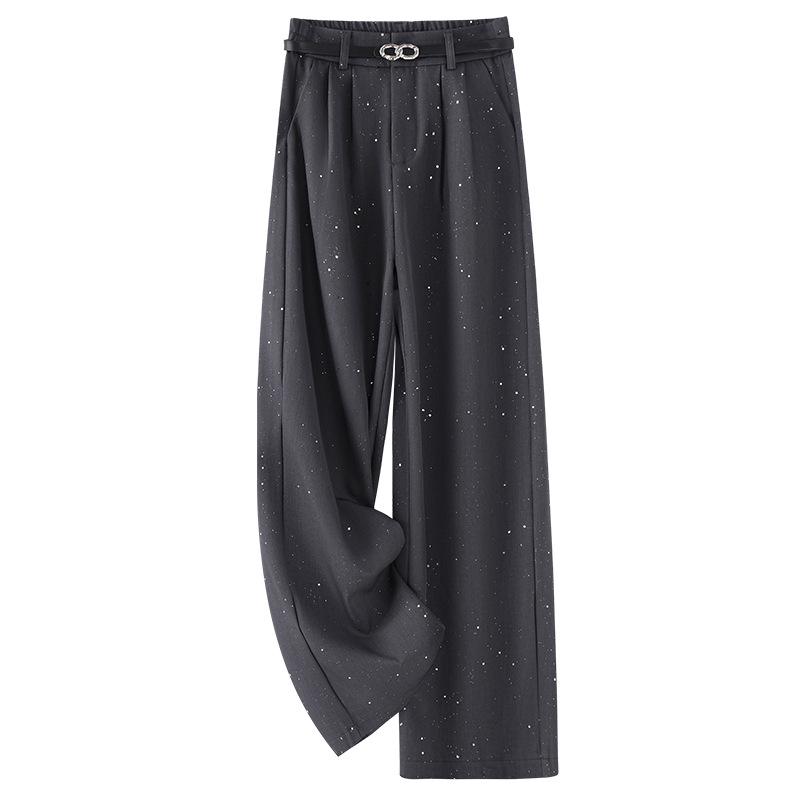 Women s Gray Sequin Wide-Leg Pants 2025 - Spring High-End, Slimming, Straight-Leg Trousers M
Women s Gray Sequin Wide-Leg Pants 2025 - Spring High-End, Slimming, Straight-Leg Trousers M