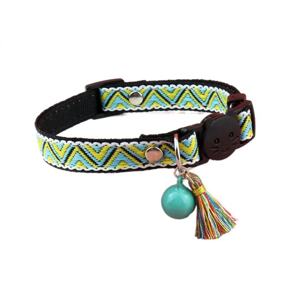 With Tassels And Bells Cat Collar Colorful Pet Neck Strap Kitten Accessories Pet Necklace Cats зелений
With Tassels And Bells Cat Collar Colorful Pet Neck Strap Kitten Accessories Pet Necklace Cats зелений
