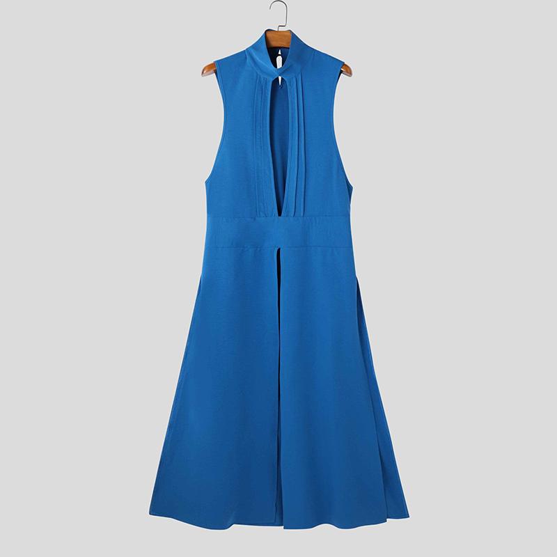 INCERUN Летние мужские майки без рукавов с вырезами и разрезами, повседневные длинные туники 5XL синий
INCERUN Летние мужские майки без рукавов с вырезами и разрезами, повседневные длинные туники 5XL синий