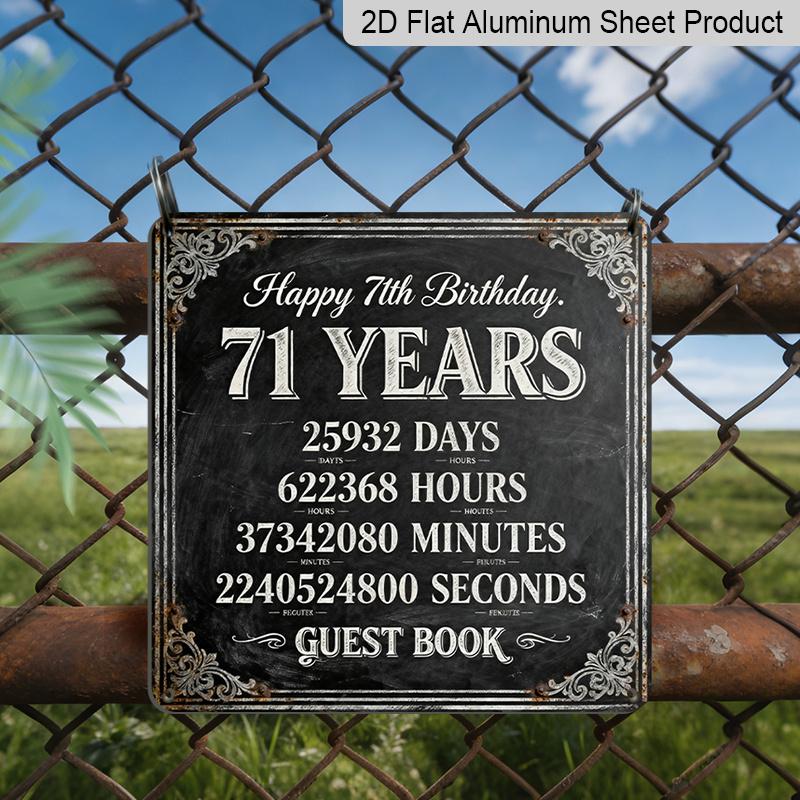 2D Flat - 1pc, Vintage Metal Aluminum Decorative Sign, 71St Birthday Commemorative Sign Vintage Birthday Decoration, Suitable for Living Room 20*20cm
2D Flat - 1pc, Vintage Metal Aluminum Decorative Sign, 71St Birthday Commemorative Sign Vintage Birthday Decoration, Suitable for Living Room 20*20cm