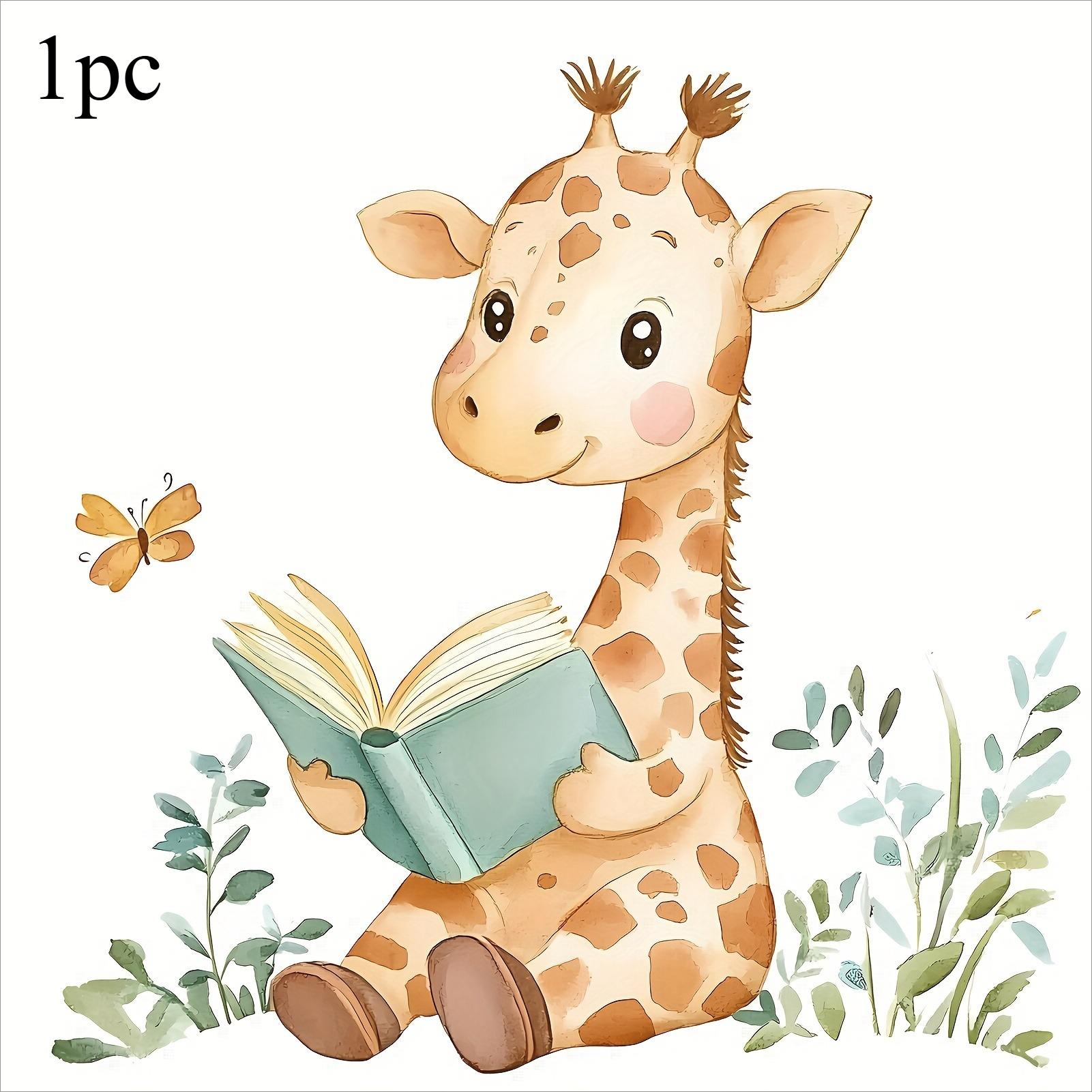 1pc Cartoon Animal Giraffe Reading Books Wall Decal Butterfly Flower Art Wall Sticker Bedroom Living Room Background Wall Decor
1pc Cartoon Animal Giraffe Reading Books Wall Decal Butterfly Flower Art Wall Sticker Bedroom Living Room Background Wall Decor