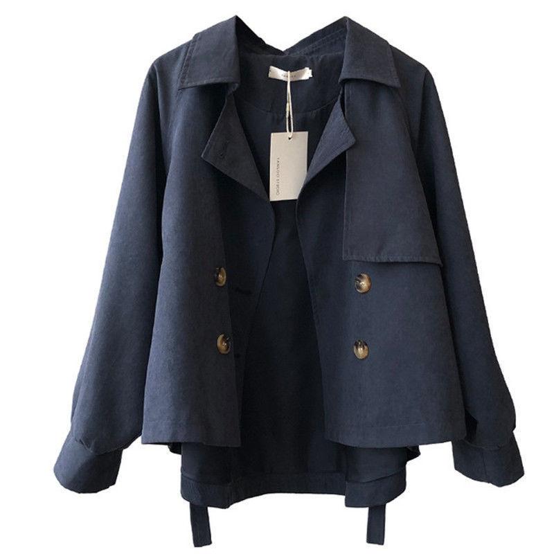 Ранняя весна и осень корейский свободный маленький мужской асимметричный короткий темно-синий двубортный тренчкот для женщин XL 120-65 kg
Ранняя весна и осень корейский свободный маленький мужской асимметричный короткий темно-синий двубортный тренчкот для женщин XL 120-65 kg