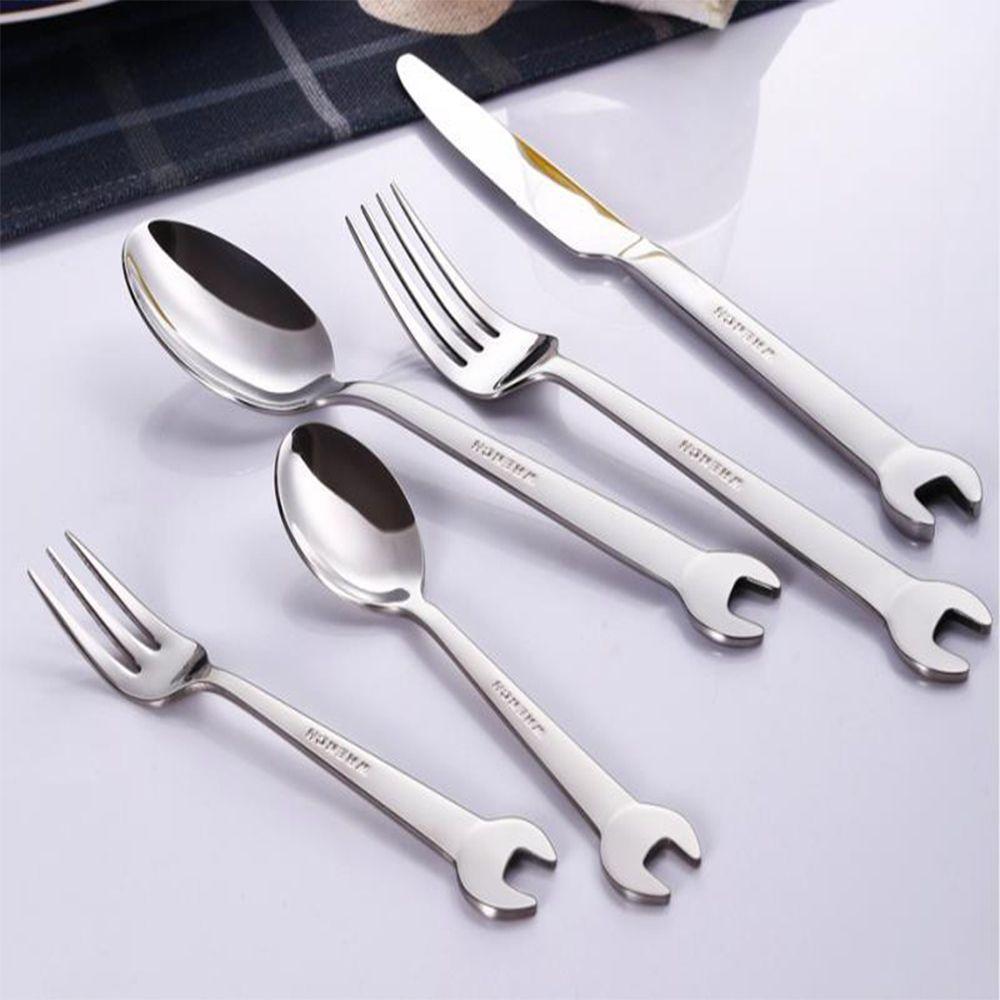Steel Western Utensils Wrench Shape Fork Spoon Knife Set Tableware For Dinner Dinnerware Set
Steel Western Utensils Wrench Shape Fork Spoon Knife Set Tableware For Dinner Dinnerware Set