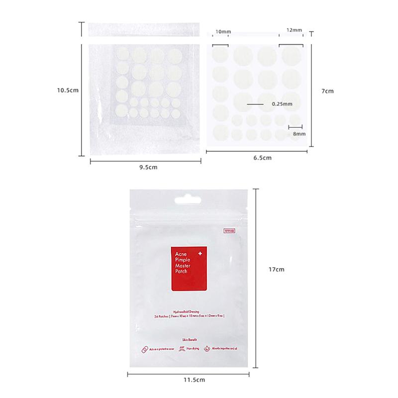 24Pcs Face Skin Care Acne Pimple Spot Facial Blackhead Removal Freckle Patches Scar Care Treatment Stickers Covering Acne Patch
24Pcs Face Skin Care Acne Pimple Spot Facial Blackhead Removal Freckle Patches Scar Care Treatment Stickers Covering Acne Patch