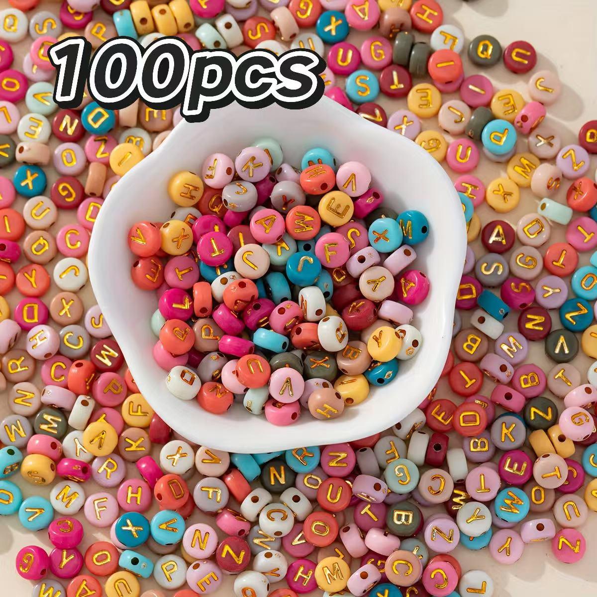 100 colored acrylic letter patterned flat beads 100pcs
100 colored acrylic letter patterned flat beads 100pcs