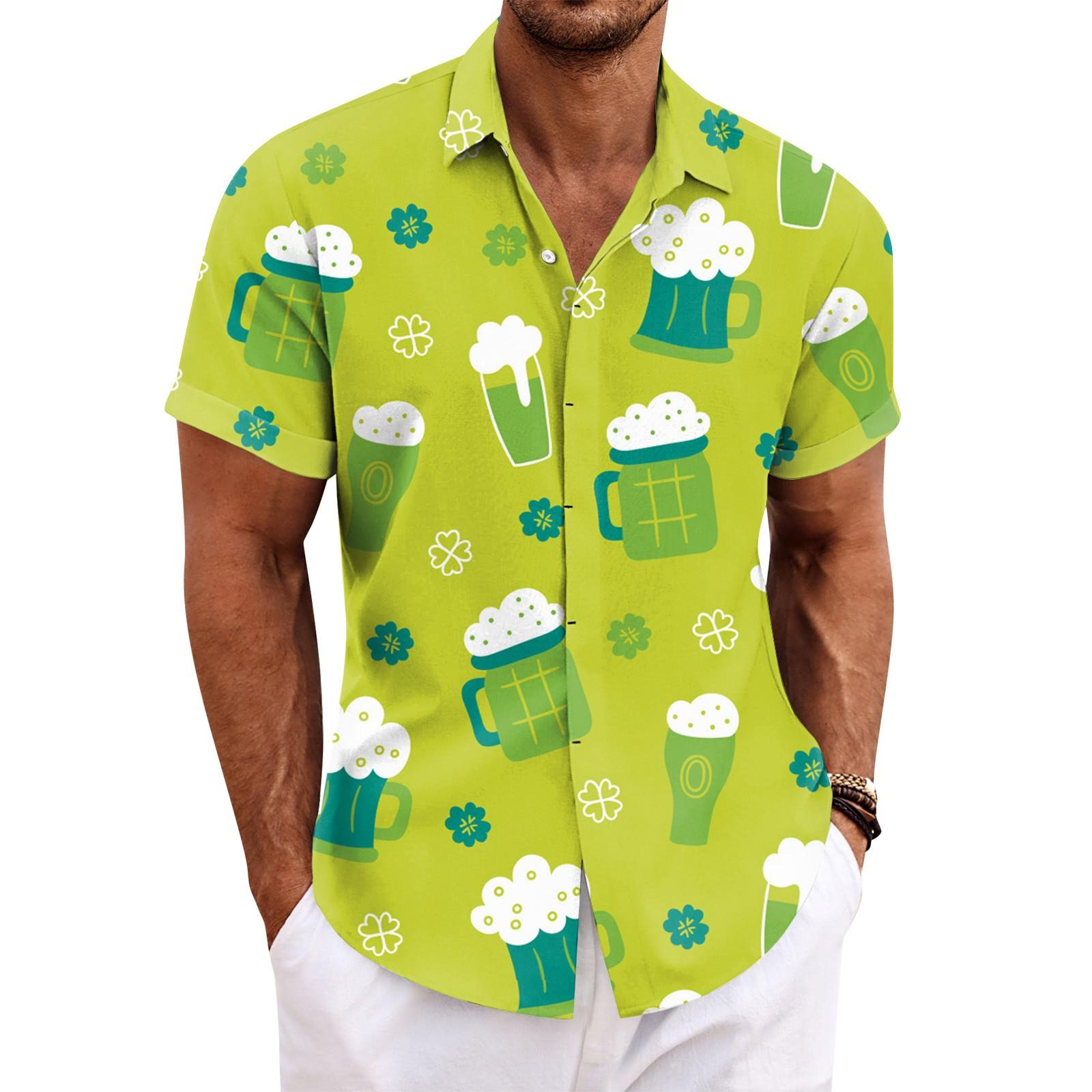 Чоловіча сорочка, чоловіча вінтажна сорочка для боулінгу з коротким рукавом, літня пляжна сорочка XL жовтий
Чоловіча сорочка, чоловіча вінтажна сорочка для боулінгу з коротким рукавом, літня пляжна сорочка XL жовтий