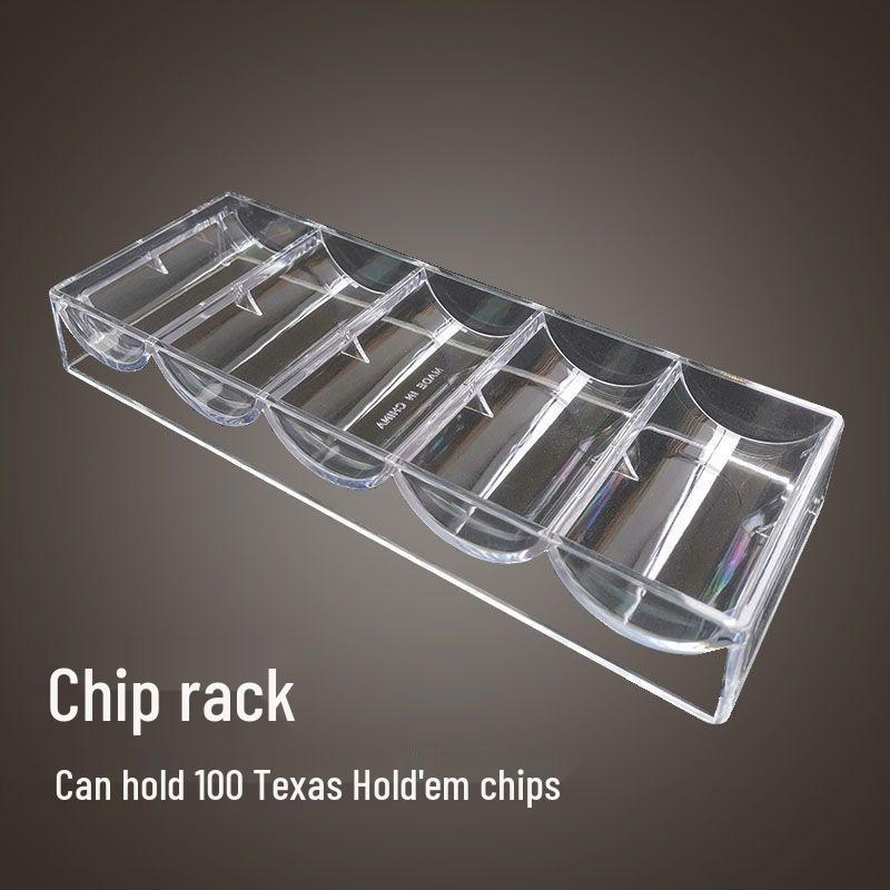 Transparent Acrylic Chip Storage Box for Texas Hold em & Mahjong - Holds 100 40mm Chips
Transparent Acrylic Chip Storage Box for Texas Hold em & Mahjong - Holds 100 40mm Chips
