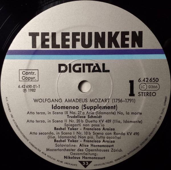LP Record NIKOLAUS HARNONCOURT MOZARTORCHEST Wolfgang Amadeus Mozart Idomeneo S 642650 TELEFUNKEN 1982 Germany Classical Used
LP Record NIKOLAUS HARNONCOURT MOZARTORCHEST Wolfgang Amadeus Mozart Idomeneo S 642650 TELEFUNKEN 1982 Germany Classical Used