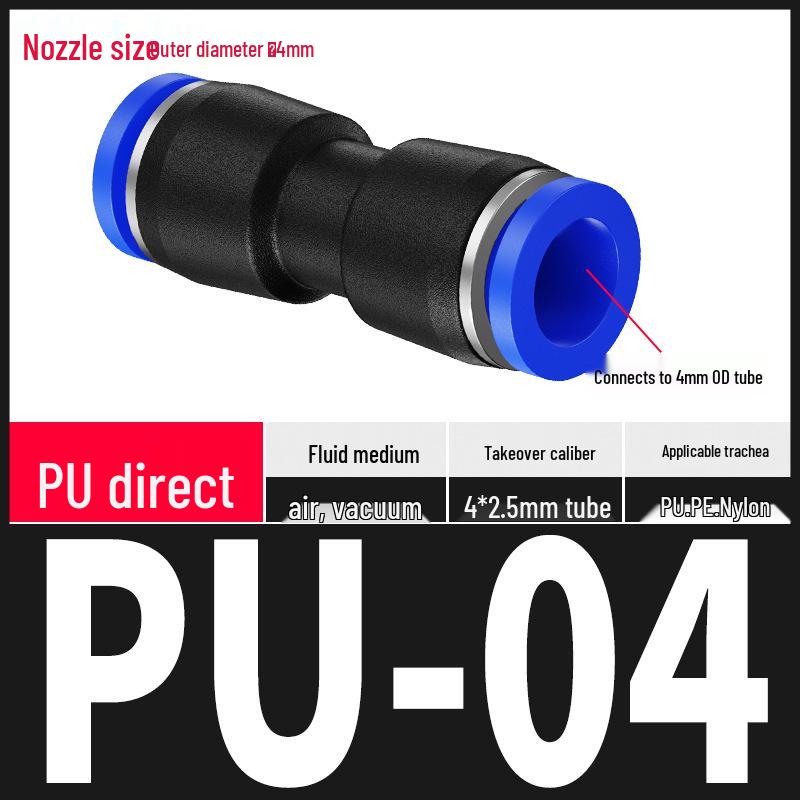 Pneumatic PU Quick Connect Straight Through Connector for 6mm, 8mm, 10mm, 12mm, 14mm, 16mm
Pneumatic PU Quick Connect Straight Through Connector for 6mm, 8mm, 10mm, 12mm, 14mm, 16mm