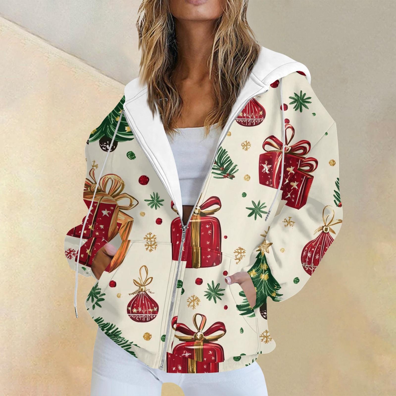 Женская повседневная рождественская печатная толстовка на осень и зиму с длинными рукавами и карманом на молнии с капюшоном XXL бежевый
Женская повседневная рождественская печатная толстовка на осень и зиму с длинными рукавами и карманом на молнии с капюшоном XXL бежевый