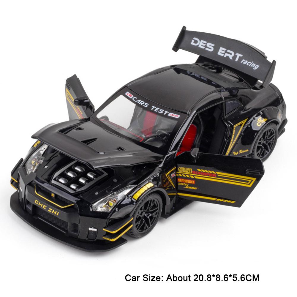 1:24 Toy GTR R35 CSR2 Model Sports Cars Alloy Diecast Sound Light Pull Back Doors Opened Collection Supercar Models for Kids
1:24 Toy GTR R35 CSR2 Model Sports Cars Alloy Diecast Sound Light Pull Back Doors Opened Collection Supercar Models for Kids
