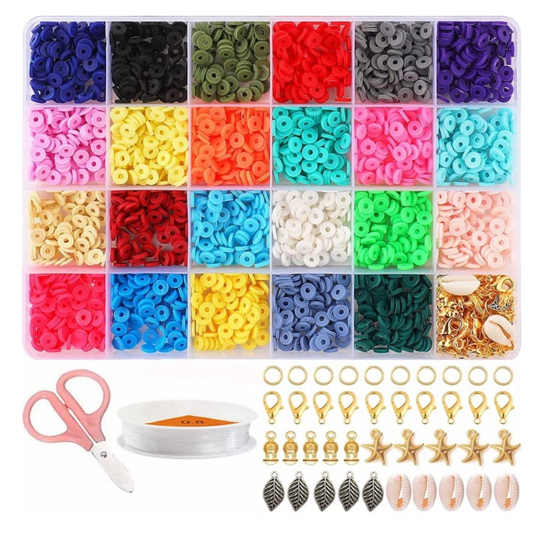 HappyHome Clay Beads Handicraft Accessory Parts Set of 2340 Beads 23 Colors Marukan Crab Can with Exclusive Case
HappyHome Clay Beads Handicraft Accessory Parts Set of 2340 Beads 23 Colors Marukan Crab Can with Exclusive Case