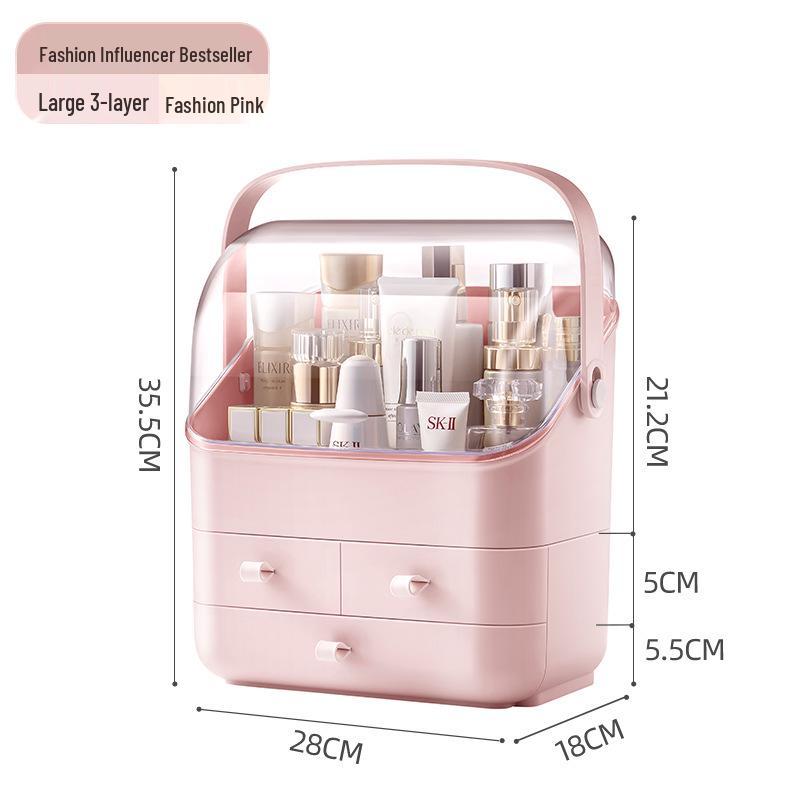 Розкішний пилозахисний органайзер для косметики для робочого столу та гуртожитку
Розкішний пилозахисний органайзер для косметики для робочого столу та гуртожитку