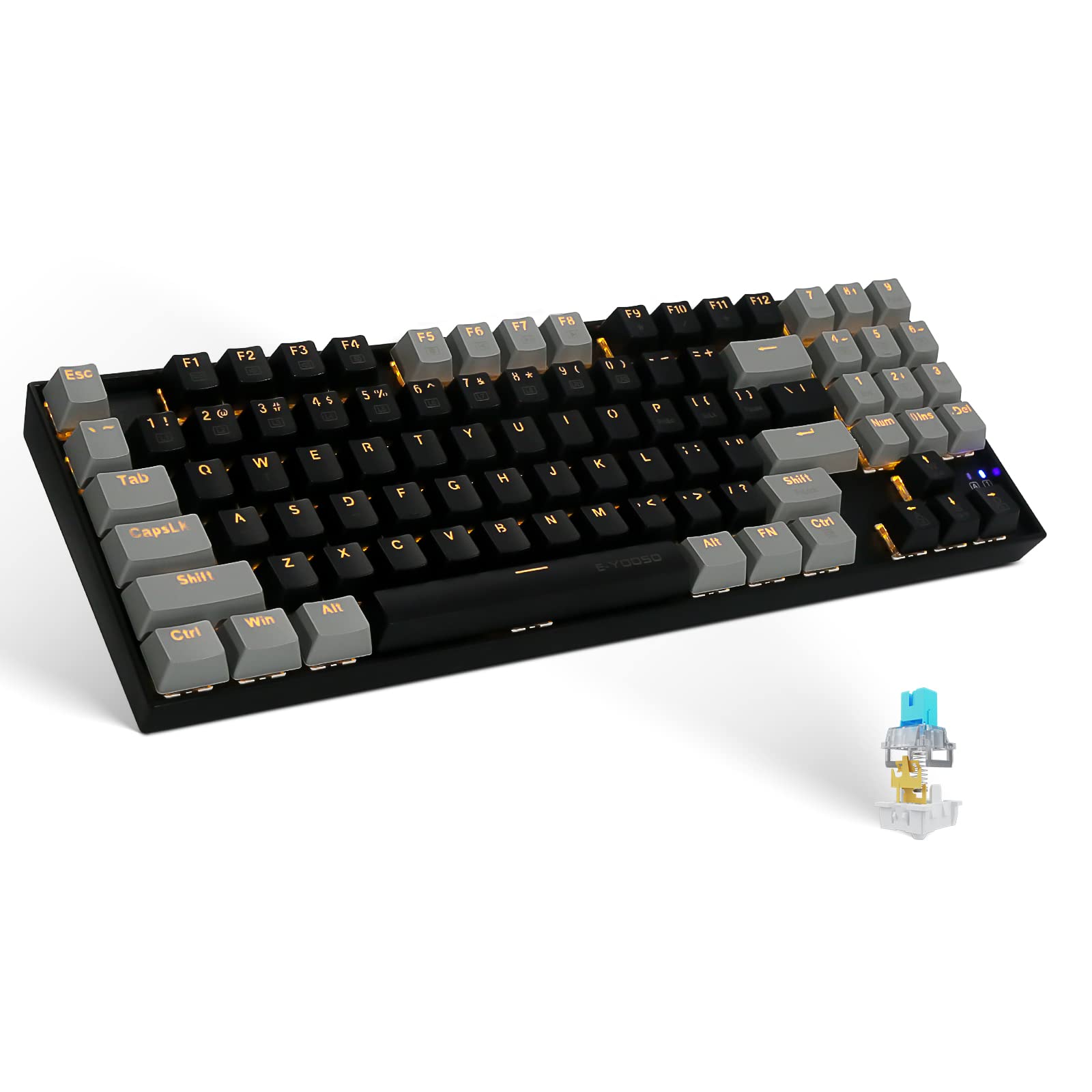 mechanical gaming keyboard 89 red blue brown USB wired yellow LED keyboard compatible with with number pad blue e-element keys, axis, axis, axis,
mechanical gaming keyboard 89 red blue brown USB wired yellow LED keyboard compatible with with number pad blue e-element keys, axis, axis, axis,