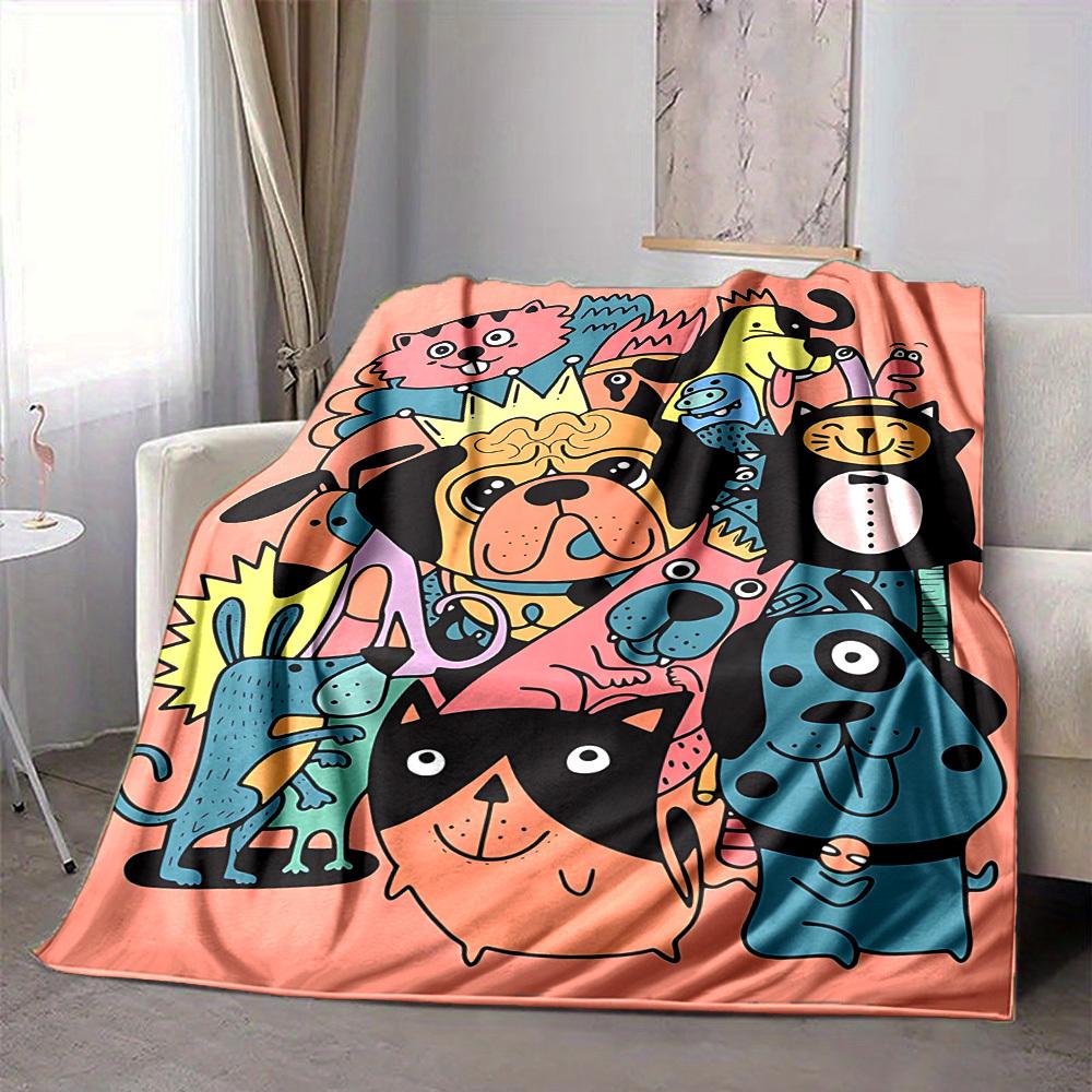 1pc Happy Dog Pets Print Blanket Lightweight Flannel Throw Blanket For Sofa, Bed, Living Room, Office, Outdoor Travel, Camping 80cmx120cm
1pc Happy Dog Pets Print Blanket Lightweight Flannel Throw Blanket For Sofa, Bed, Living Room, Office, Outdoor Travel, Camping 80cmx120cm