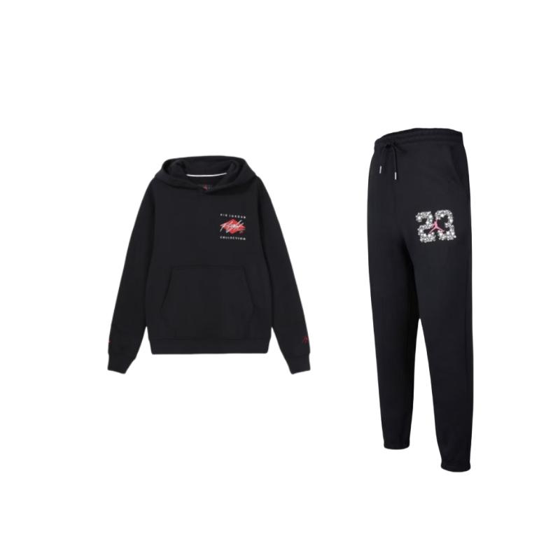 Jordan Essentials Printed Hooded Pullover Fleece Long Sleeve Cuffed Drawstring Pants Casual Sports Set Men sets Black DJ0192-010+DH9020-010 M
Jordan Essentials Printed Hooded Pullover Fleece Long Sleeve Cuffed Drawstring Pants Casual Sports Set Men sets Black DJ0192-010+DH9020-010 M