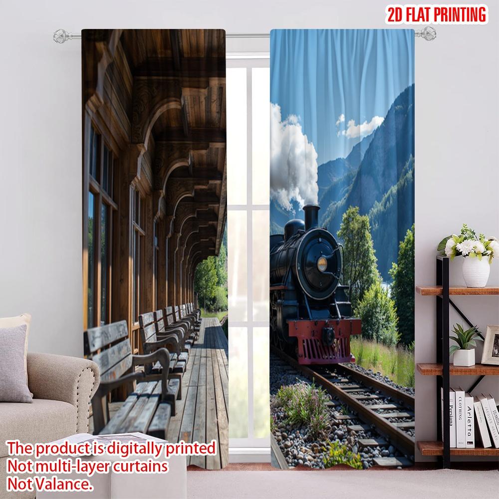 2pcs 2D flat printing Christmas Curtain Vintage Steam Train Station Polyester Fabric Without Electricity Festive Curtains 100*130 Rod Pocket 1pcs
2pcs 2D flat printing Christmas Curtain Vintage Steam Train Station Polyester Fabric Without Electricity Festive Curtains 100*130 Rod Pocket 1pcs