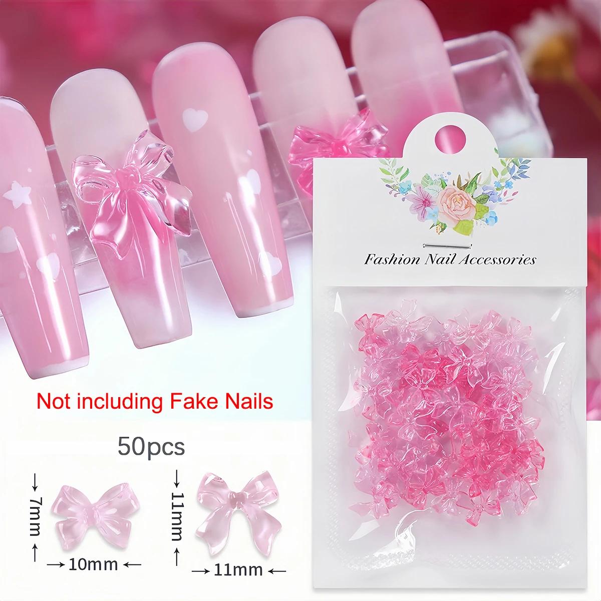 50Pcs Resin Ribbon Bowknot Nail Art Decoration 3D Kawaii Bowtie Nail Charms Supplies for Jewelry DIY Manicure Design Accessories прозорого рожевого кольору
50Pcs Resin Ribbon Bowknot Nail Art Decoration 3D Kawaii Bowtie Nail Charms Supplies for Jewelry DIY Manicure Design Accessories прозорого рожевого кольору