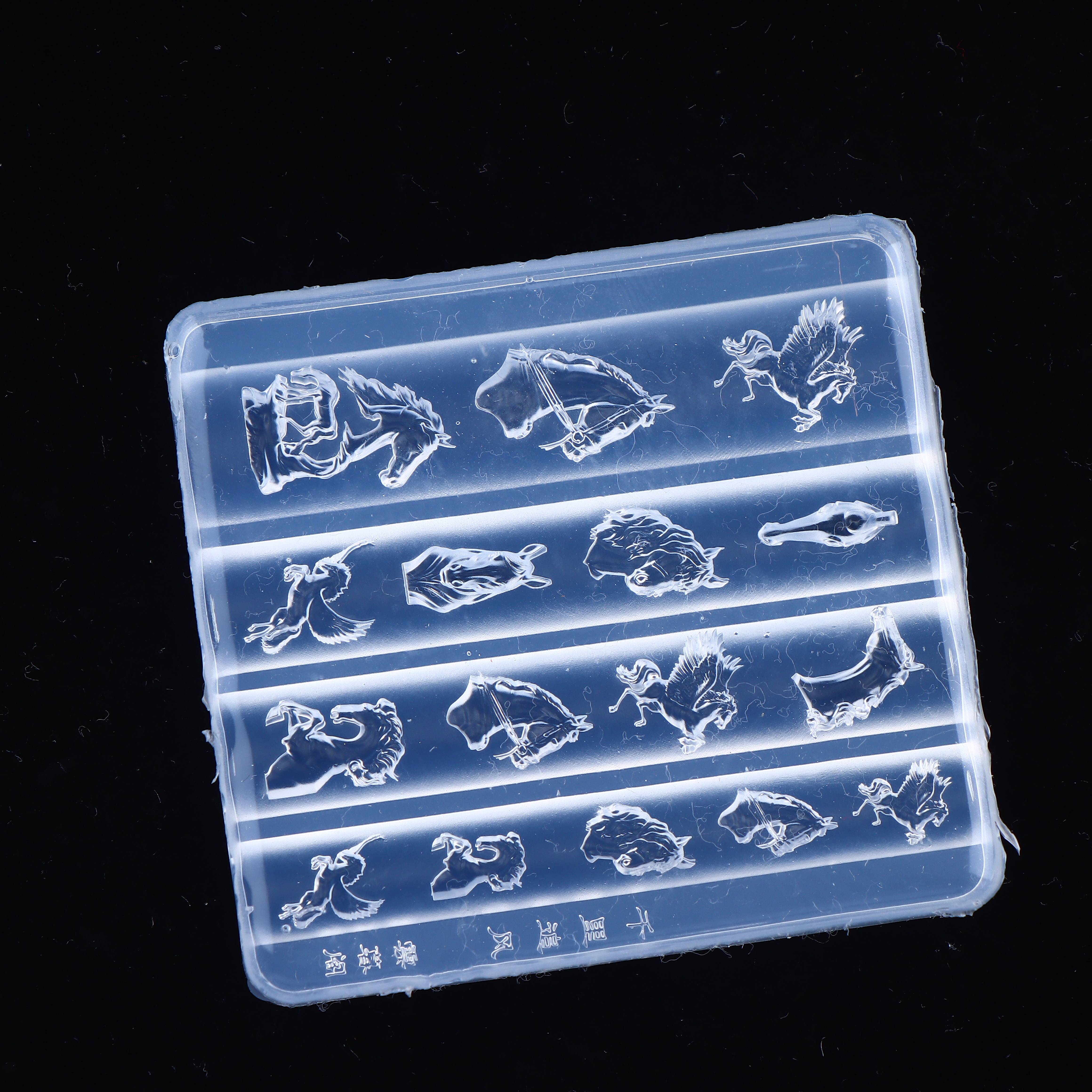 Transparent Silicone Nail Mold Embossed Horse Head Design Mixed Sizes Shaped Soft Carving Stamping Plates for DIY Manicure Art
Transparent Silicone Nail Mold Embossed Horse Head Design Mixed Sizes Shaped Soft Carving Stamping Plates for DIY Manicure Art