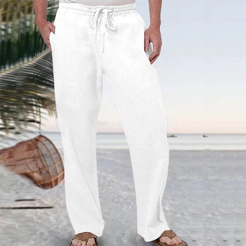 Summer Men s Hip Hop Breathable Linen Loose Casual Sports Solid Color Elastic Rope Straight Leg Pants XXL білий
Summer Men s Hip Hop Breathable Linen Loose Casual Sports Solid Color Elastic Rope Straight Leg Pants XXL білий